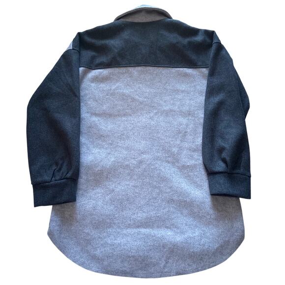 Hem & Thread Flannel Fleece Shirt Button Front Jacket Colorblock‎ Womens Small - Picture 2 of 6